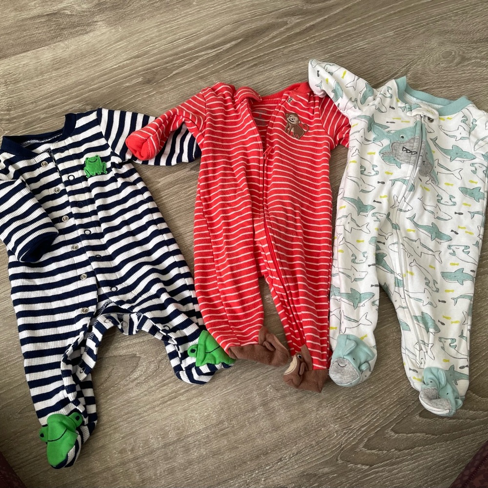 baby sleepers size 3 months pajamas
